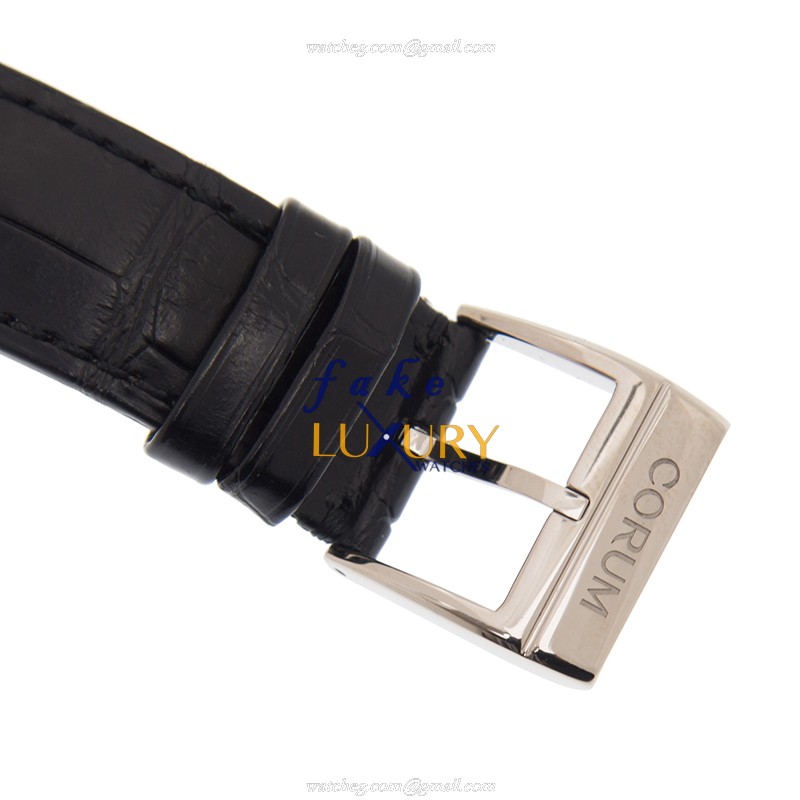 Corum Bridge 313.150.59/0001 FN01 Replica Watch, Automatic, Black Dial, 18kt White Gold Case - Image 4