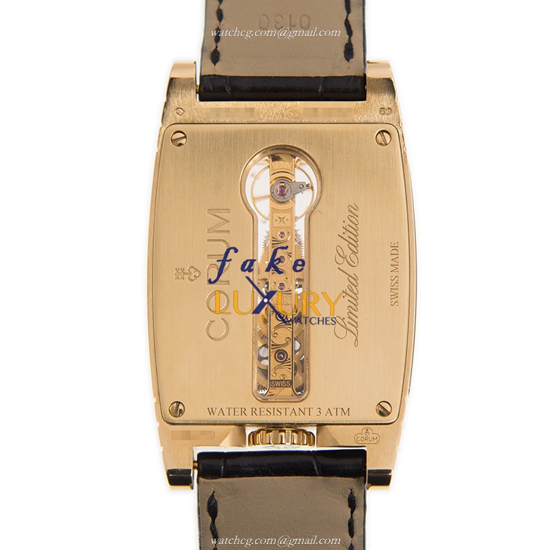 Corum 113.770.56-0001 GD02 Bridge Replica Watch, Gold Dial, 18kt Yellow Gold Case, Manual Wind - Image 3