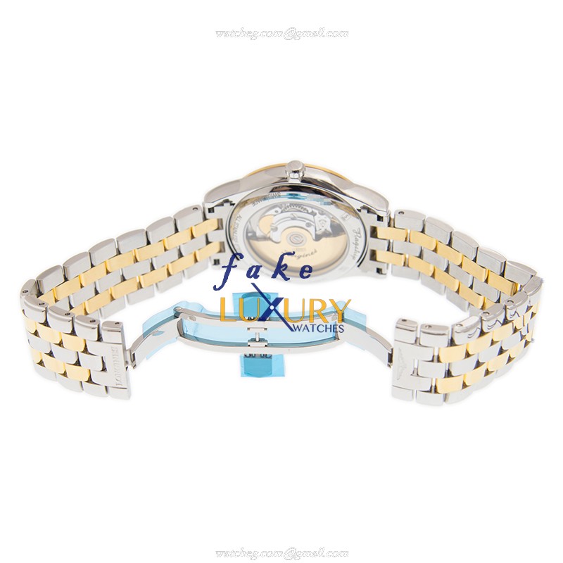 Longines L4.899.3.21.7 Replica Watch With Automatic Movement, White Dial, Gold Silver Strap - Image 5