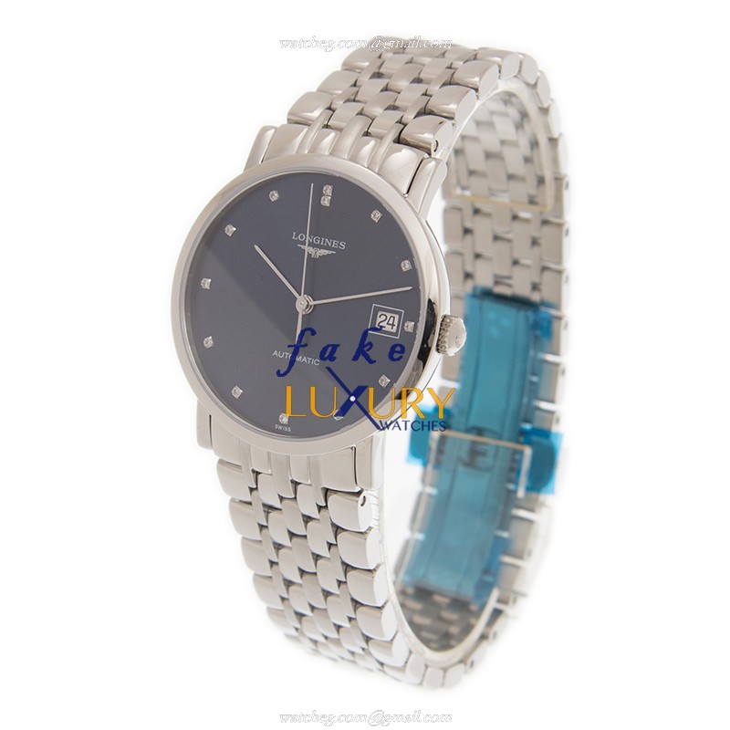 Longines L4.809.4.97.6 Elegant Replica Watch, Blue Dial, Steel Case, Automatic Movement - Image 3