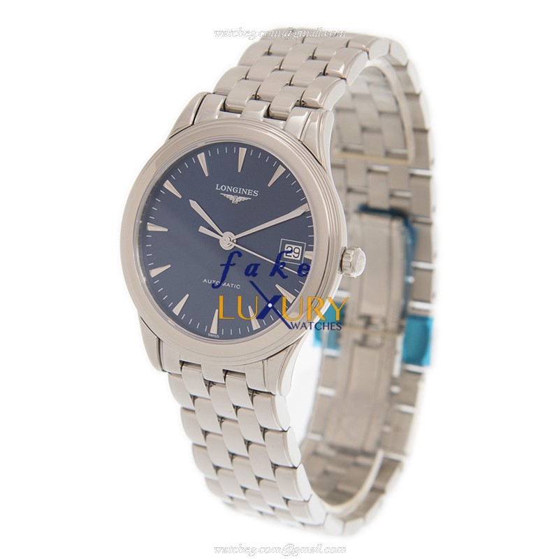 Longines L4.774.4.92.6 FLAGSHIP Automatic Blue Dial Stainless Steel Replica Watch - Image 3