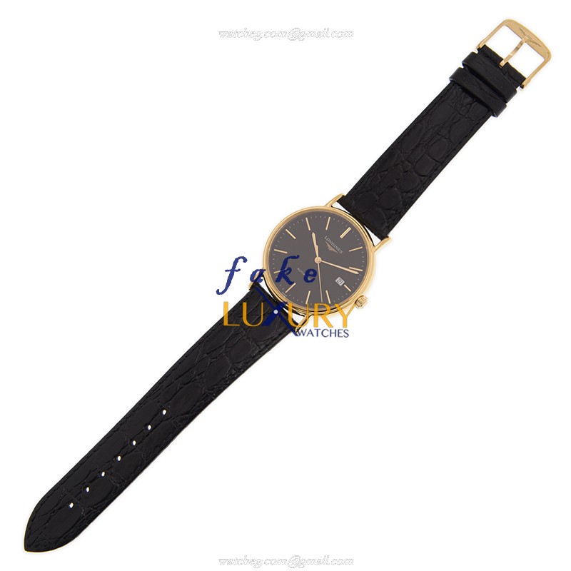 Longines PRESENCE L4.921.2.52.2 - Replica Watch - Automatic - PVD Gold Case - Black Dial - Image 2