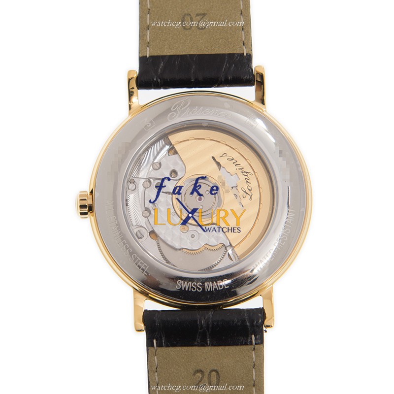 Longines PRESENCE L4.921.2.52.2 - Replica Watch - Automatic - PVD Gold Case - Black Dial - Image 3