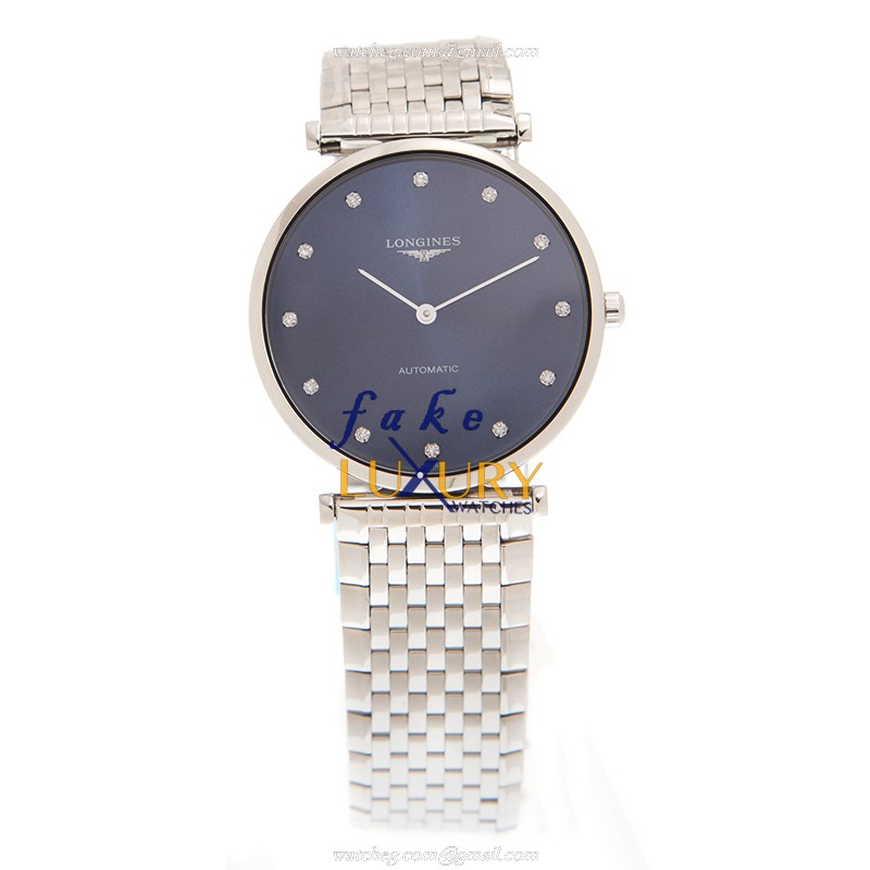 Longines La Grande L4.908.4.97.6 Replica Watch, Blue Dial, Steel Bracelet, Automatic - Image 2