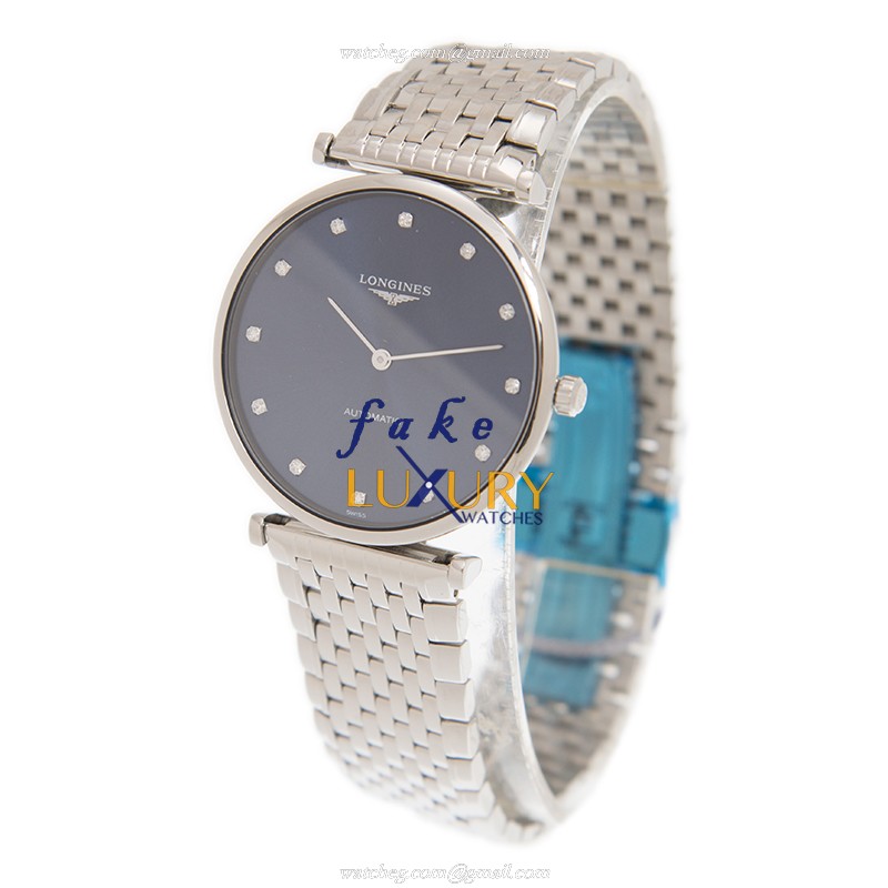 Longines La Grande L4.908.4.97.6 Replica Watch, Blue Dial, Steel Bracelet, Automatic - Image 3