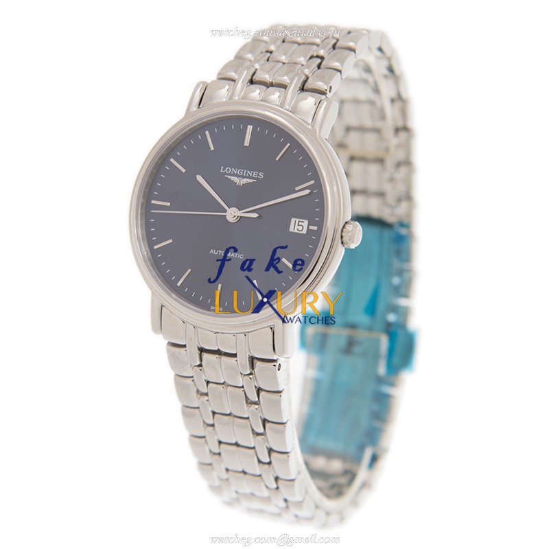 Longines L4.821.4.92.6 PRESENCE Replica Watch, Automatic, Blue Dial, Steel Bracelet - Image 3