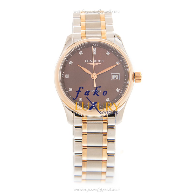- LONG-01234 - Longines L2.257.5.67.7 Replica Watch - Automatic - 18kt Rose Gold & Steel Case - Image 2