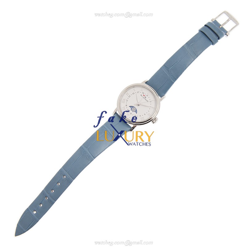 Blancpain Villeret 6106-1127-95A | White Dial Blue Leather | Automatic | Steel | Replica Watch - Image 2