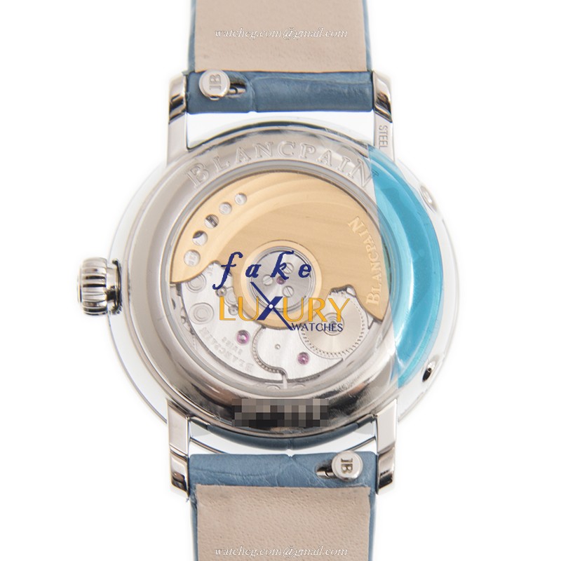 Blancpain Villeret 6106-1127-95A | White Dial Blue Leather | Automatic | Steel | Replica Watch - Image 3