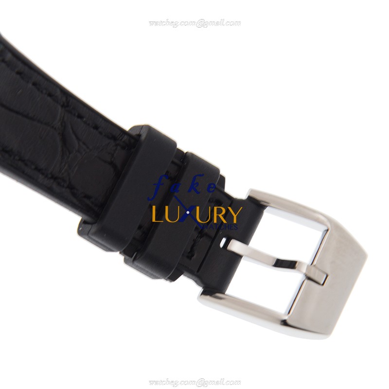 Franck Muller V 32 QZ AC NR-WHITE Replica Watch Quartz Steel, White Dial Black Alligator Strap - Image 4