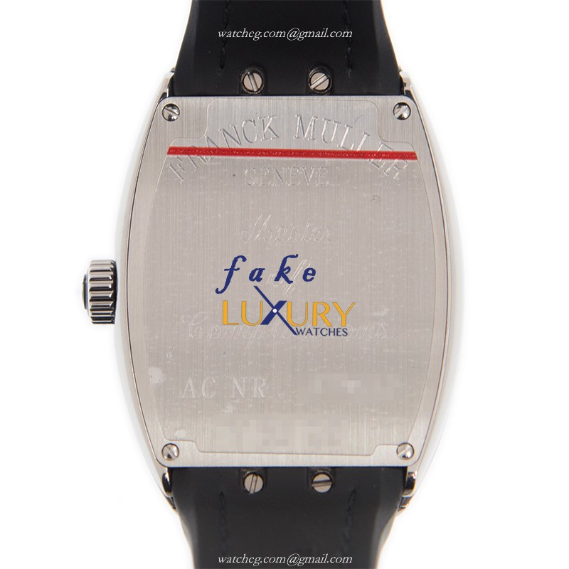 Franck Muller V 29 QZ AC NR VANGUARD Quartz Stainless Steel White Dial Alligator Strap Replica Watch - Image 3