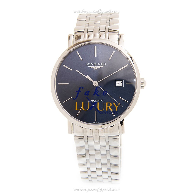Longines L4.910.4.92.6 Elegant Replica Watch, Blue Dial, Steel Bracelet, Automatic Movement - Image 2