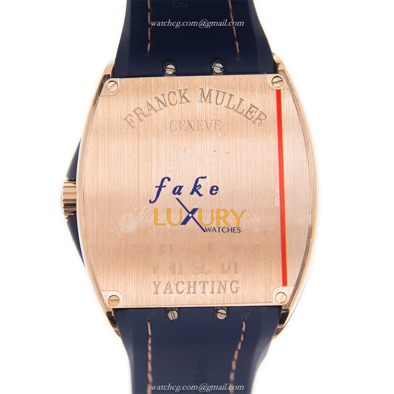 V 41 SC DT YACHTING 5N.BL - Franck Muller Vanguard Replica Watch - Automatic - Blue Dial Rose Gold - Image 3