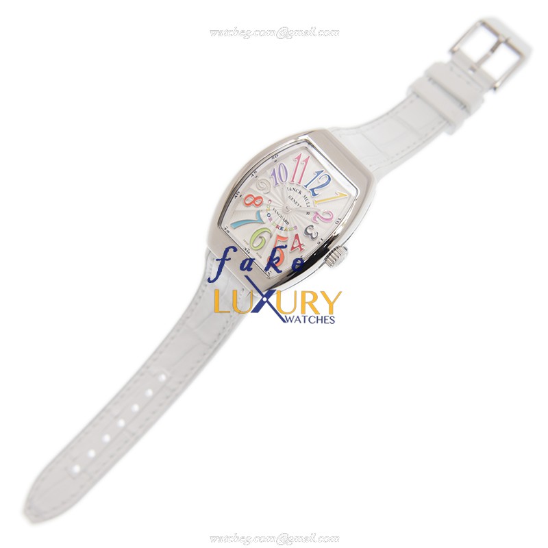 Franck Muller V 32 QZ COL DRM AC.BC Quartz Stainless Steel Watch - VANGUARD Replica - White Dial - Image 2