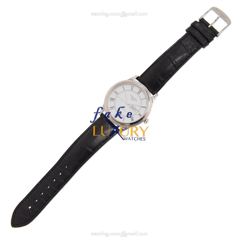 Longines L4.899.4.21.2 FLAGSHIP Replica Watch Automatic Movement White Dial Steel Case - Image 2