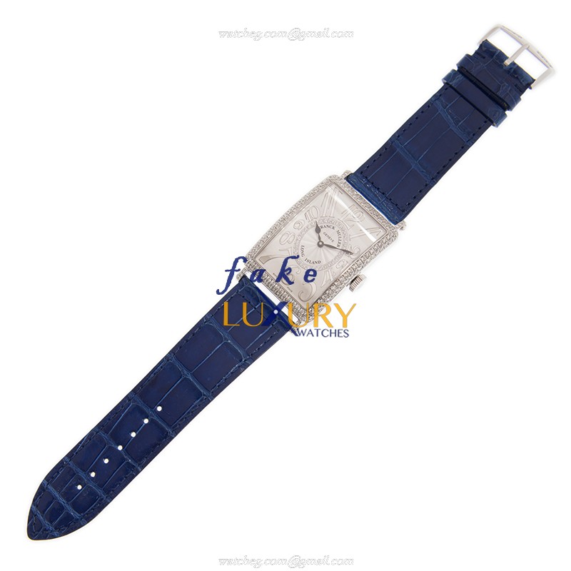 Franck Muller 1200SCDCD1ROG Replica Watch Automatic White Dial 18kt White Gold Diamond Leather - Image 2