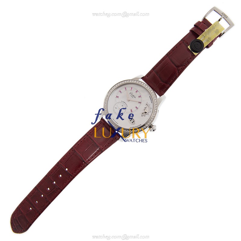 Glashutte 1-90-12-05-30-01 PANO Replica Watch, Automatic Movement, White Dial, 18kt Gold Case - Image 2