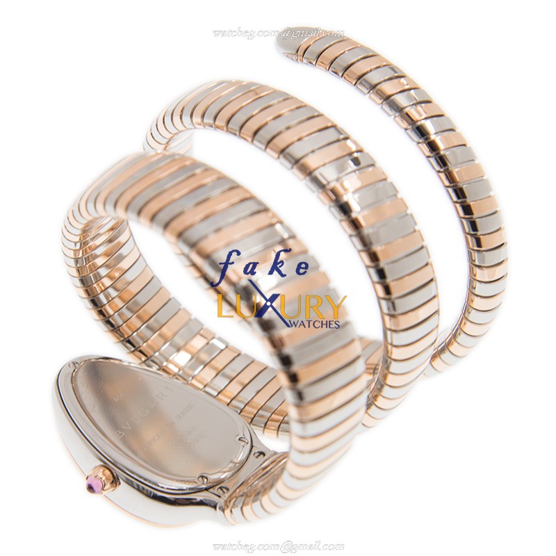 Bulgari SP35BSPGD.2T Serpenti Replica Watch, Quartz Movement, Black Dial, Rose Gold & Diamond Case - Image 4