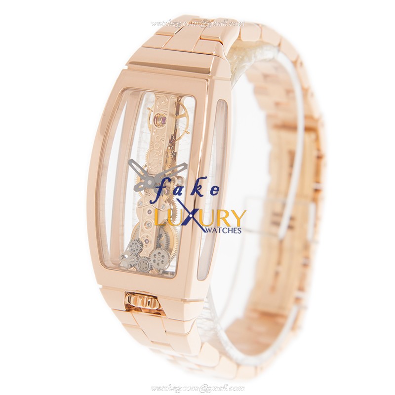 Corum 113.101.55/V880 0000 Bridge Replica Watch, Manual Wind, 18kt Rose Gold Case, Transparent - Image 3