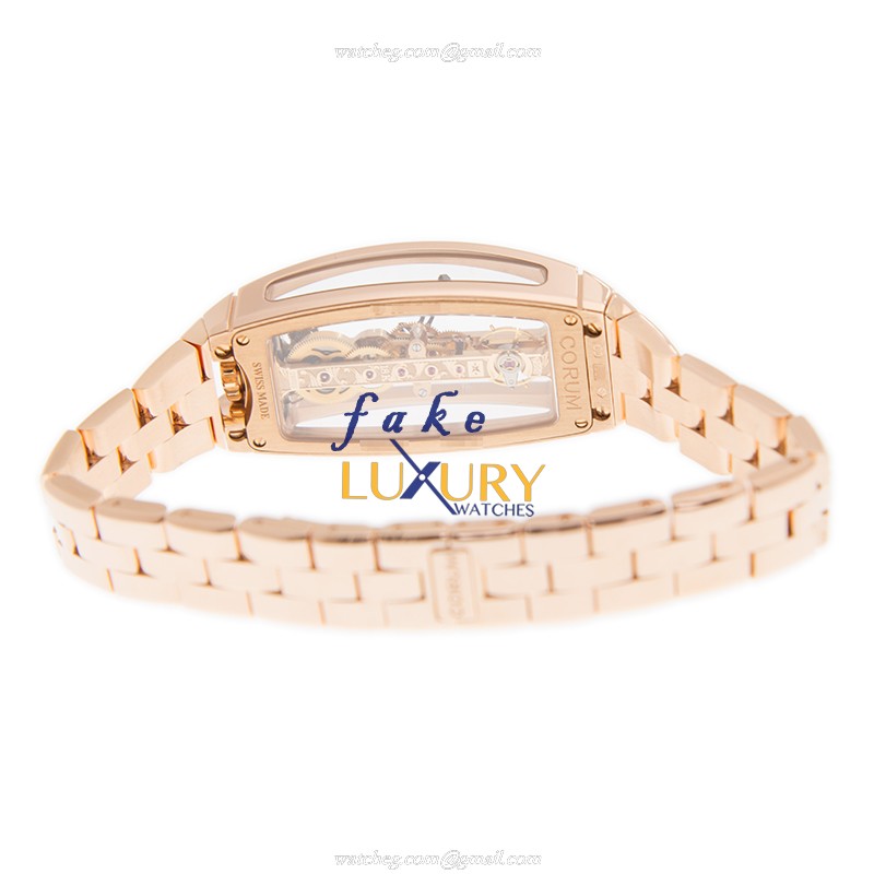 Corum 113.101.55/V880 0000 Bridge Replica Watch, Manual Wind, 18kt Rose Gold Case, Transparent - Image 4