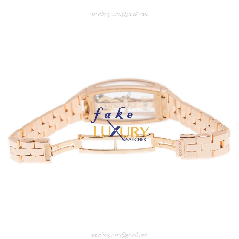 Corum 113.101.55/V880 0000 Bridge Replica Watch, Manual Wind, 18kt Rose Gold Case, Transparent - Image 5