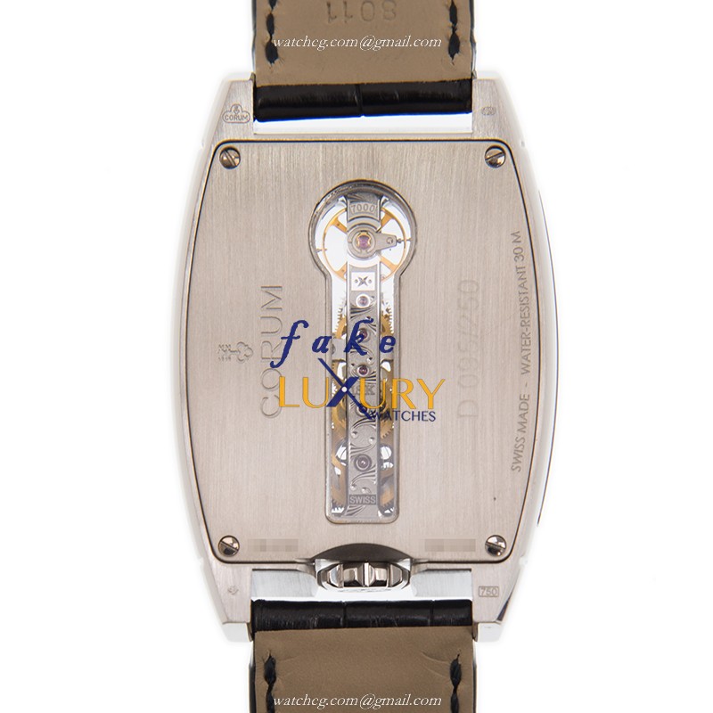 Corum 113.151.69/0001 FN01 BRIDGE Replica Watch, Manual Wind, 18kt White Gold & Diamond, Black Dial - Image 3