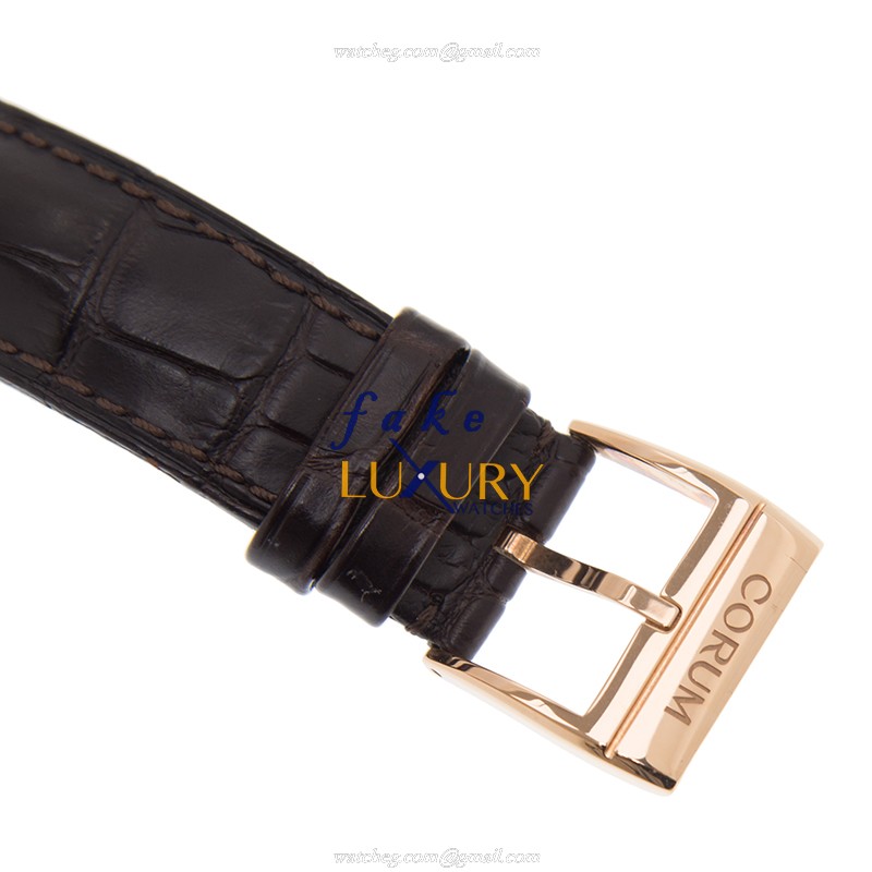 Corum Golden Bridge Manual Wind 18kt Rose Gold 113.265.55/0002 DP55R Transparent Skull Dial Replica - Image 4