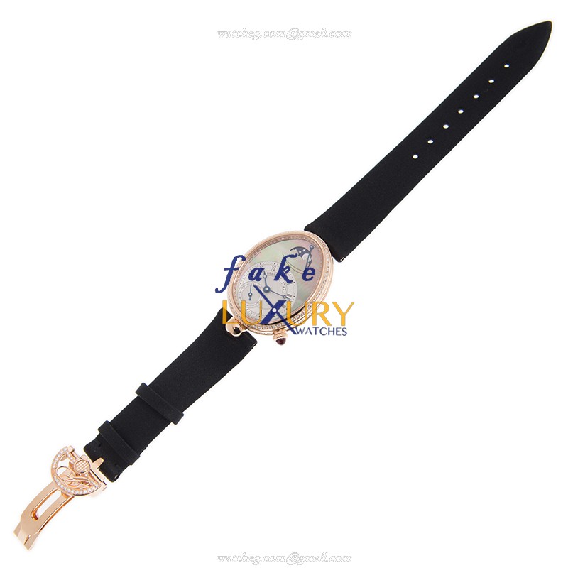 Breguet 8908BR/5T/864/D00D Reine de Naples | Automatic | 18kt Rose Gold & Diamonds | Silk Strap - Image 2