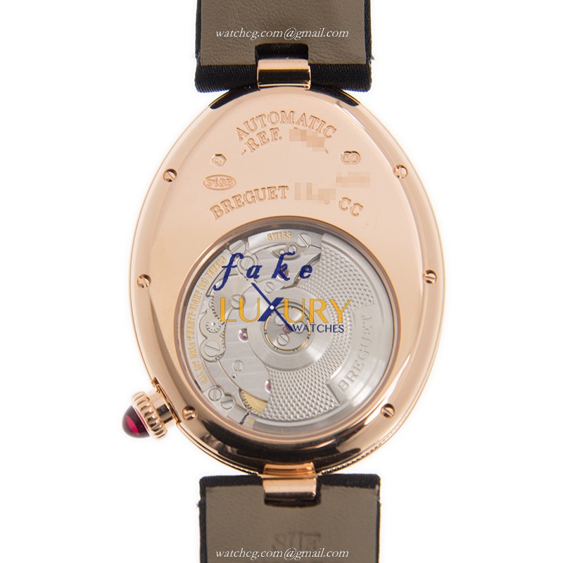 Breguet 8908BR/5T/864/D00D Reine de Naples | Automatic | 18kt Rose Gold & Diamonds | Silk Strap - Image 3
