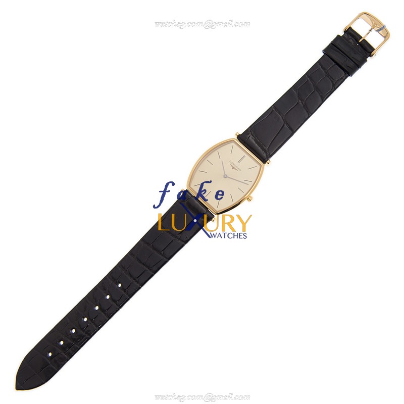 Longines L4.705.2.32.2 La Grande Replica Watch, Quartz, 24mm, Gold Dial, 18kt Yellow Gold Case - Image 2