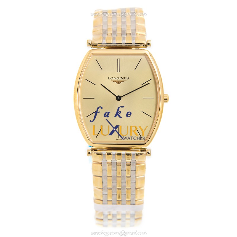 Longines L4.705.2.32.7 Quartz 18kt Gold & Steel Replica Watch | 0.5KG Net Weigh | Gold Dial & Gold - Image 2