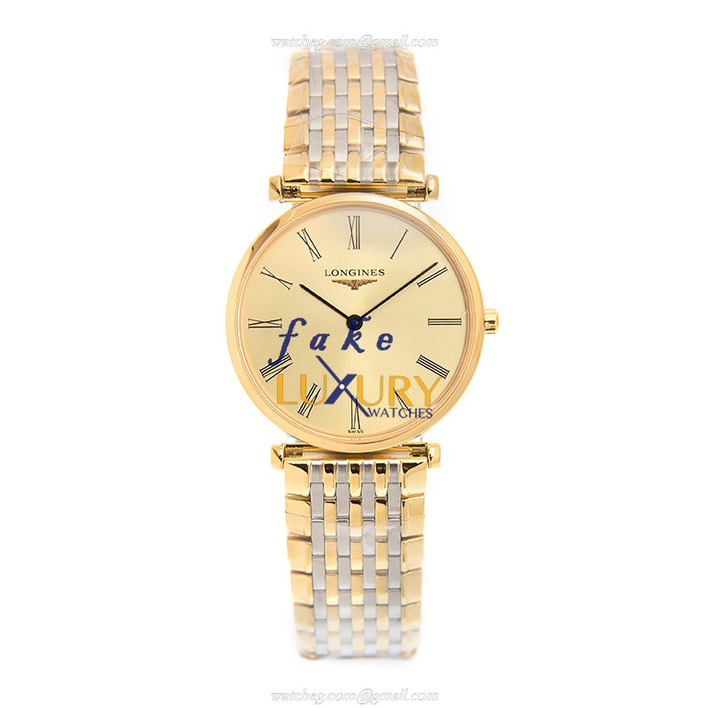 Longines L4.512.2.31.7 La Grande Quartz - Replica Watch - Beige Dial - 18kt Gold & Steel Case - Image 2