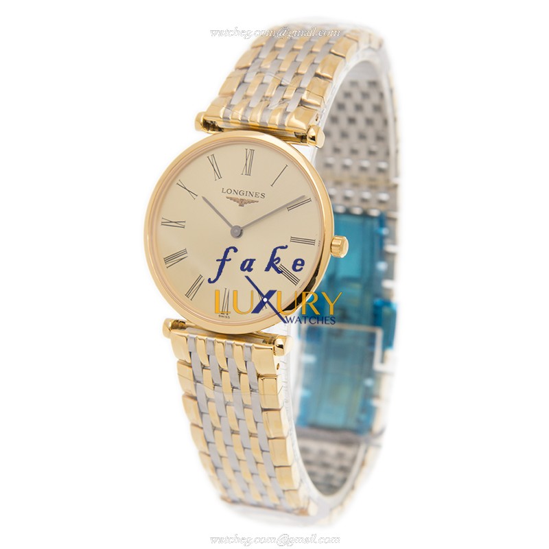 Longines L4.512.2.31.7 La Grande Quartz - Replica Watch - Beige Dial - 18kt Gold & Steel Case - Image 3