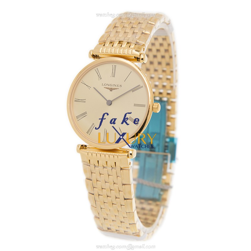 Longines L4.512.2.31.8 Replica Watch, Beige Dial, 18kt Gold & Steel Case, Quartz Movement - Image 3