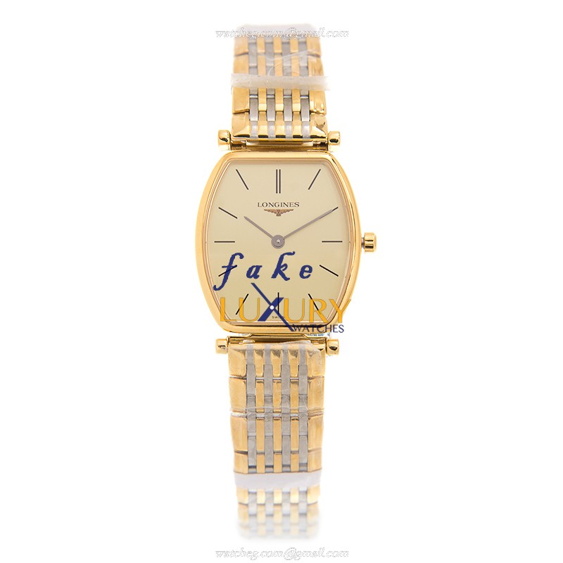 Longines L4.205.2.32.7 Quartz PVD Gold Replica Watch, Swiss Movement, Gold Dial, Gold Strap - Image 2