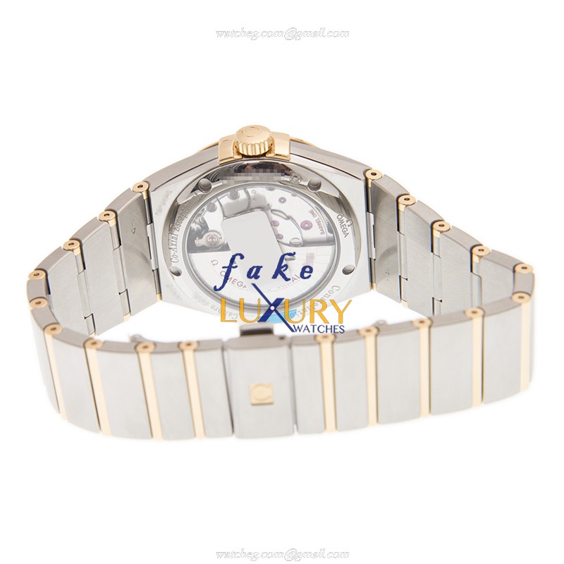 -123.20.38.21.08.002 - Omega Constellation Automatic 18kt Gold & Steel Replica Watch - Gold Dial - Image 4