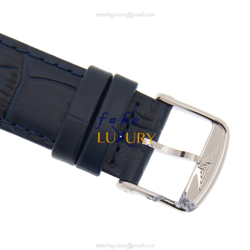 Longines Presence L4.921.4.92.2 Automatic Blue Dial Stainless Steel Blue Alligator Strap Replica - Image 4