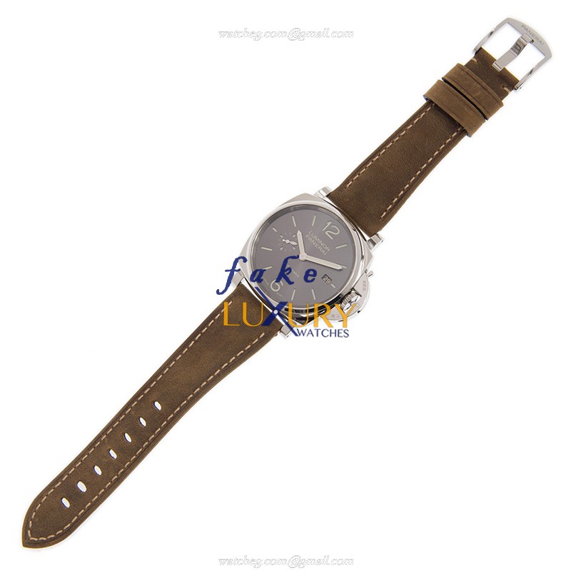-89012-PANERAI-PAM00904-LUMINOR-DUE-AUTOMATIC-STEEL-GRAY-LEATHER-STRAP-WATCH - Image 2