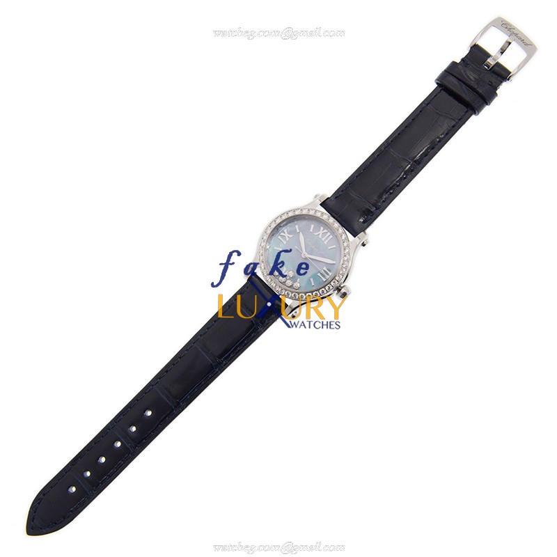 Chopard 278573-3010 Happy Sport Replica Watch, Automatic, Blue Mother of Pearl Dial, Steel & - Image 2