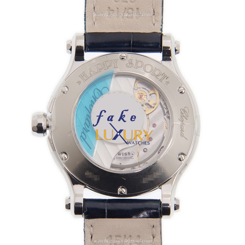 Chopard 278573-3010 Happy Sport Replica Watch, Automatic, Blue Mother of Pearl Dial, Steel & - Image 3