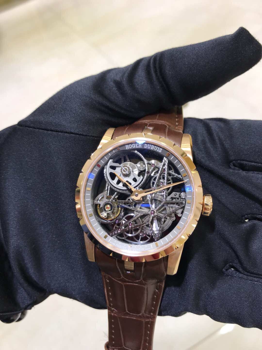 Roger Dubuis RDDBEX0422 Excalibur Replica Watch, Automatic, 18kt Rose Gold, Skull Dial - Image 5