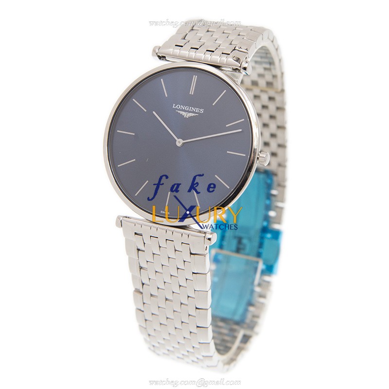 L4.766.4.95.6 - Longines La Grande Replica Watch - Quartz - Blue Dial Silver Strap - Image 3