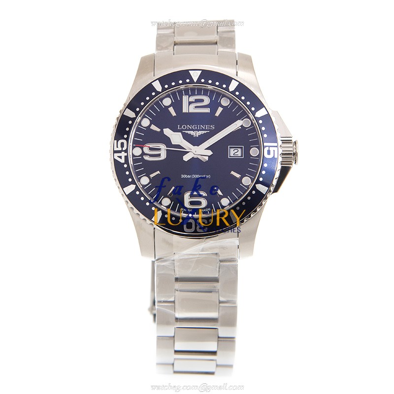 Longines L3.730.4.96.6 Conquest Quartz Blue Dial Stainless Steel Replica Watch - Image 2