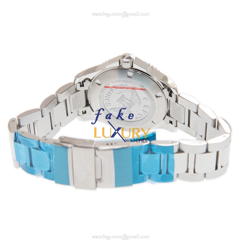 Longines L3.730.4.96.6 Conquest Quartz Blue Dial Stainless Steel Replica Watch - Image 4