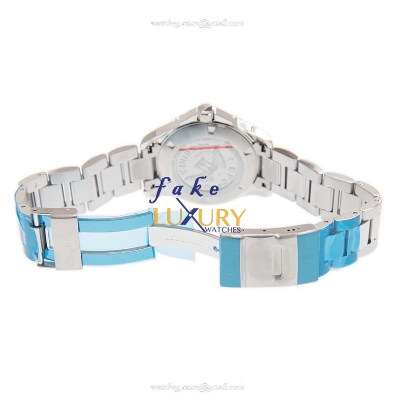 Longines L3.730.4.96.6 Conquest Quartz Blue Dial Stainless Steel Replica Watch - Image 5