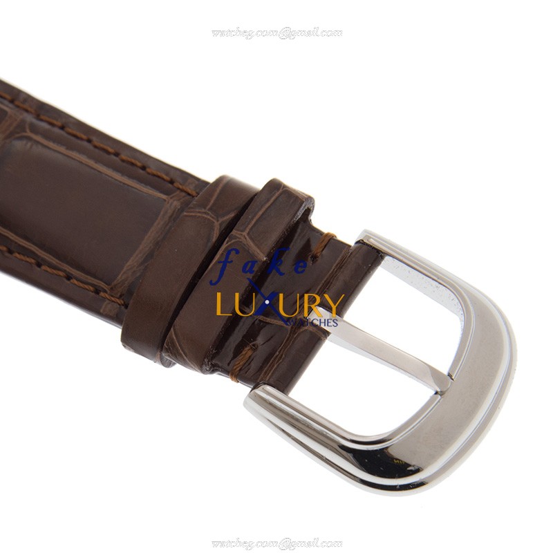 Franck Muller 8880 C DT AC Replica Watch, Silver Dial, Stainless Steel Case, Brown Leather Strap - Image 4