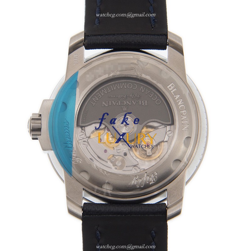 Blancpain 5008-11B40-NAOA Replica Watch Automatic Movement Blue Dial Steel Case - Image 3