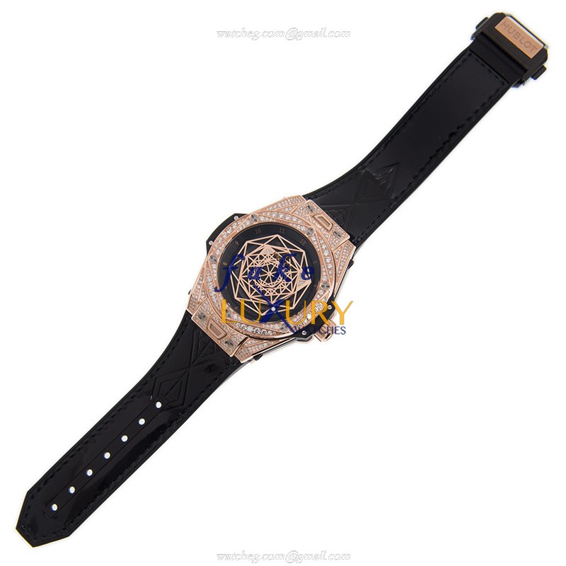 Hublot 465.OS.1118.VR.1704.MXM18 BIG BANG Auto 18kt Rose Gold Replica Watch - 39mm - Black Dial - Image 2
