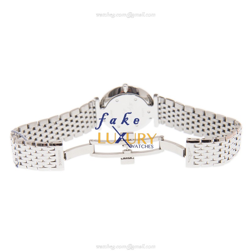 Longines L4.512.4.97.6 La Grande Quartz Replica Watch, Blue Dial Silver Steel - Image 5