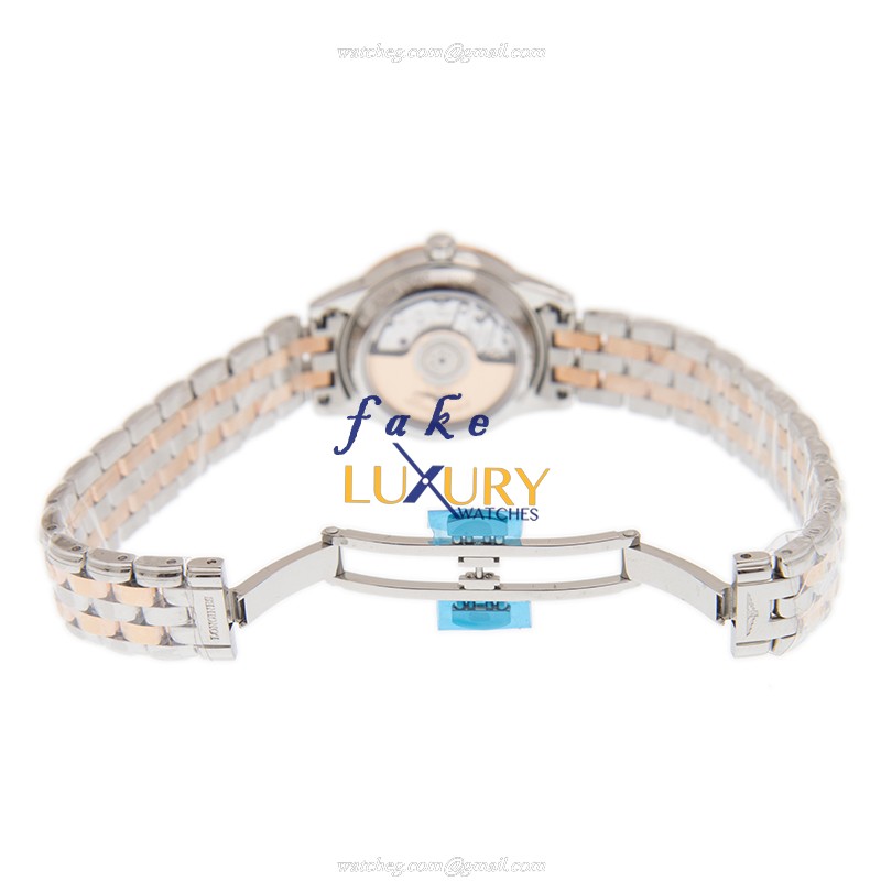 Longines FLAGSHIP L4.274.3.91.7 Automatic 18kt Rose Gold Steel White Dial Replica Watch - Image 5